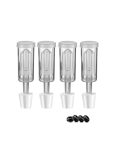 Springsun Kombucha Fermentasyonu İçin 12'li Hava Sistemi: 4lü Akış Kapak, 4lü Tıkanıklık Ve 4lü Tam Kapama Zimmesi Şeffaf