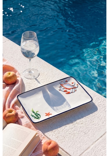 Karaca Atlantis Meze Tabağı Yengeç 18 Cm Mavi