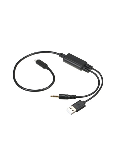 Xiyyadms Bmw 2004-2013 Usb/aux Medya Bağlantı Kablosu - İphone 6/7/8/x/xr/xs Max, İpod Nano 7/touch 5 İçin Yerine Geçici Plastik Siyah Kabel