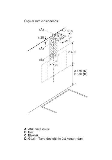 Siemens LC64KPJ20T 60 CM Duvar Tipi Davlumbaz