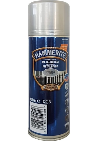 Marshall Hammerite Direkt Pürüzsüz Metal Boyası Sprey Boya Gümüş