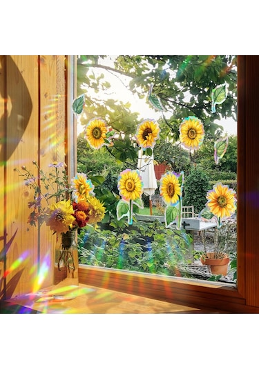 Suntek Magideal Cam Filmi Yapışkansız Çıkartması Çiçek