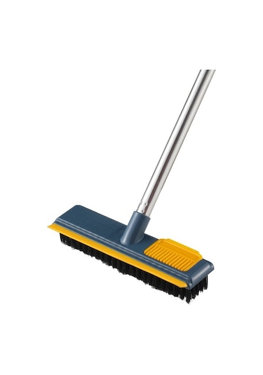 Teltree Ev, Banyo, Mutfak İçin Kuvvetli Tüy Dikdörtgen Fırça - Uzun Saplı 38cm , Köşeler Ve Aralıklar İçin Derin Temizlik, Mavi Diğer