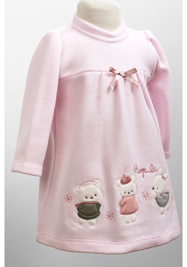 Modanino Kız Çocuk Peluş Elbise 6-24 Ay 12471 Pembe
