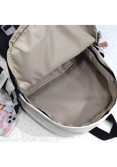 Xindoker Genç Kızlar İçin Şık Ve Büyük Kapasiteli Sırt Çantası - Laptop Ve Okul Eşyaları İçin Beyaz