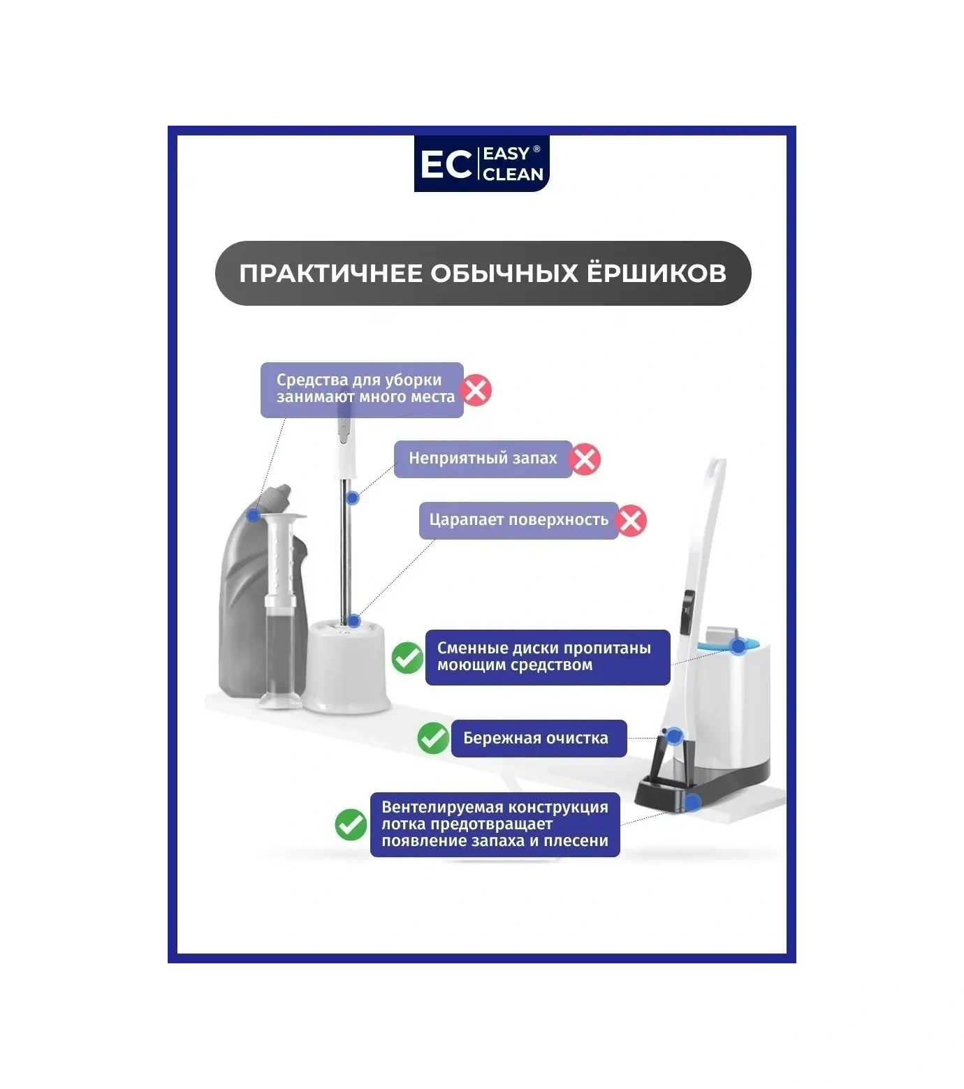 Easy Clean Değiştirilebilir Başlıklı Tuvalet Fırçası 70067175 Metal