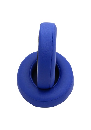 Youtek Beats Studio 2/3 İçin Yerine Konulabilir Kulaklık Küllüğü - Protein Deri + Hafıza Köpüğü - Mavi Mavi