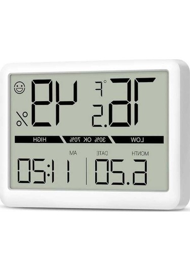 Moly Xiaoguang Orıa Nem Ölçer Termometre - Lcd Büyük Sayı Kapalı - Higrometre Doru - Oda Nem Ve Sıcaklık Ölçer