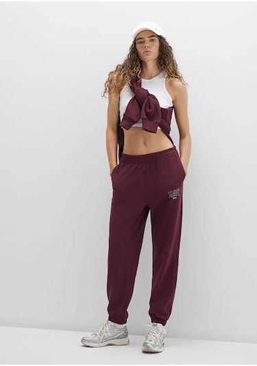 Mavi Logo Baskılı Bordo Kadın Eşofman Altı M1010757-90705 Bordo