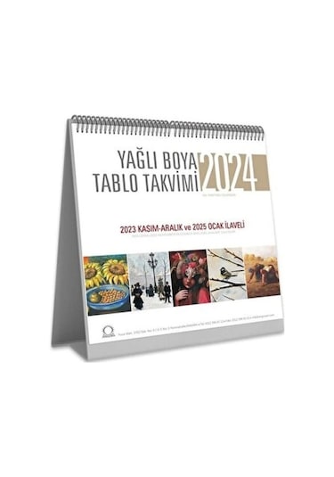 Yağlı Boya Tablo Takvimi 2024 Masa Takvimi