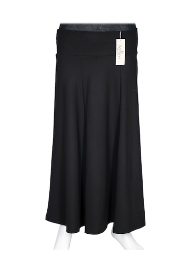 Barem Kadın Laden Korsajlı Çelikli Orta Kalın 6 Parçalı Siyah Etek Siyah