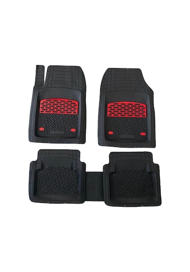 Fiat Egea 2015 Sonrası Paspas Derin Havuzlu Krom Kırmızı