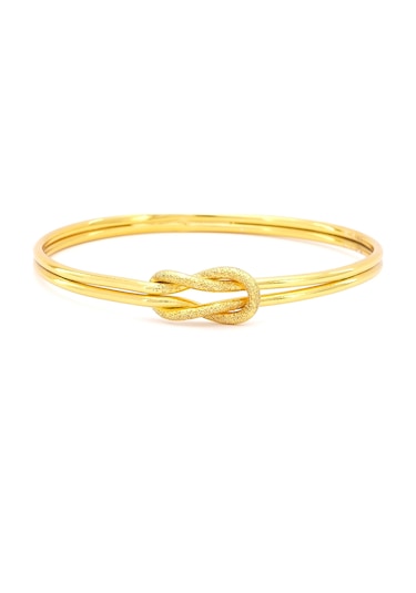 Altın Kaplama İmitasyon Simli Ajda Aşk Düğümü Bilezik Blz-3114 Altın