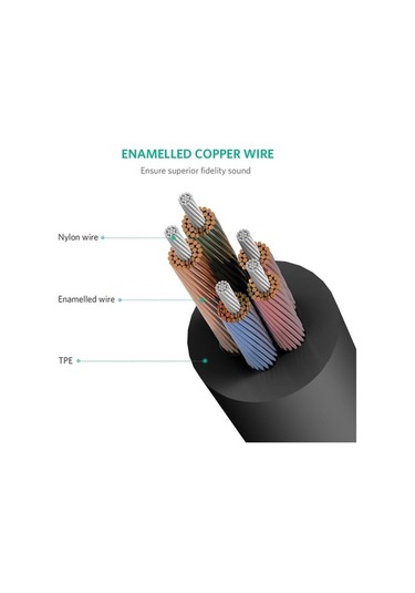 Ebitda 3.5mm Stereo Y Splitter Kulaklık Adaptörü, 24k Altın Konektör, Pc-mikrofon Bağlayıcı