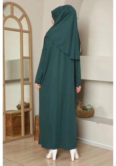 Tek Parça Namaz Elbisesi Zümrüt Yeşili-20990 Zümrüt Yeşili