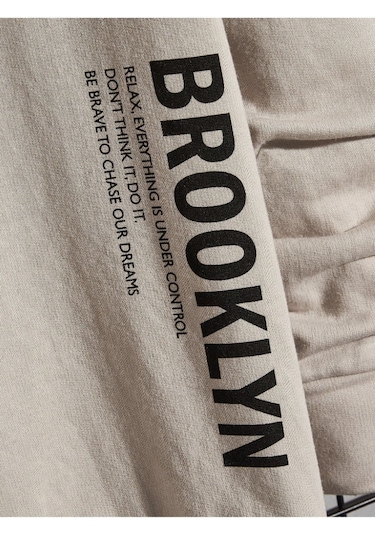 Altamira Erkek Bej Keymate Brooklyn Bisiklet Yaka Sweatshirt 001