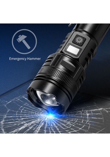 Cbtx A065-lazer Ev Dış Mekan El Feneri 20w Mor Işık Taşınabilir Lcd Ekran El Feneri Pilsiz