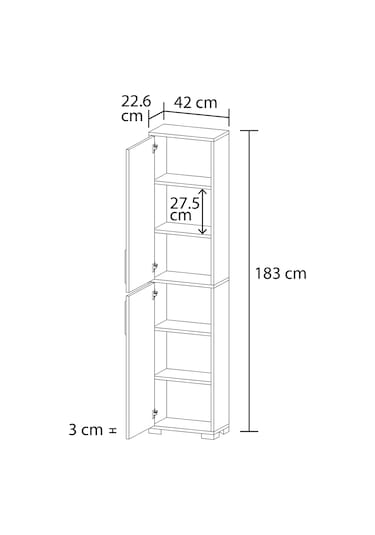 Lizbon No.4 Banyo Dolabı Beyaz