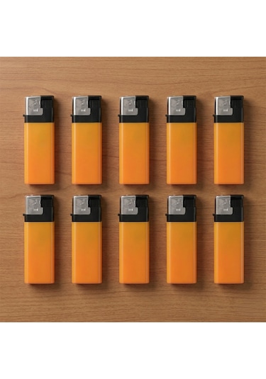 Bk Kurumsal Logolu Ymn-330 I-lighter Sarı Çakmak 50 Adet Manyetolu Siboplu