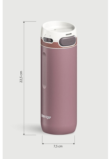 Stevig 4 Action Trigger-control Çelik Termos 500 Ml Twilight Mauve St-230 Mercan