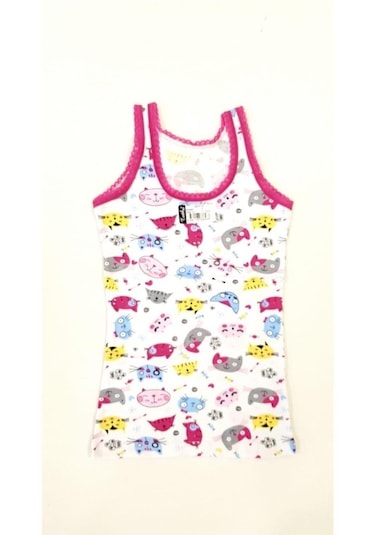 Tutku 0848 Kız Çocuk Elastan Empirme Geniş Askı Atlet 6 Adet