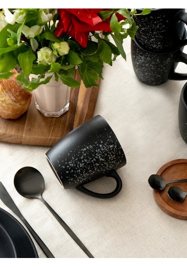 Korall Çay Bardağı Seti 2 Parça Seramik Eşleştirilmiş 360ml Nero 236178702 Siyah