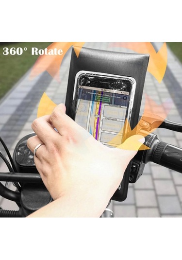 Motosiklet Bisiklet 360 Döndürülebilir Su Geçirmez Telefon Kılıfı Telefon Tutucu 4 -7.2 İnç Renkli