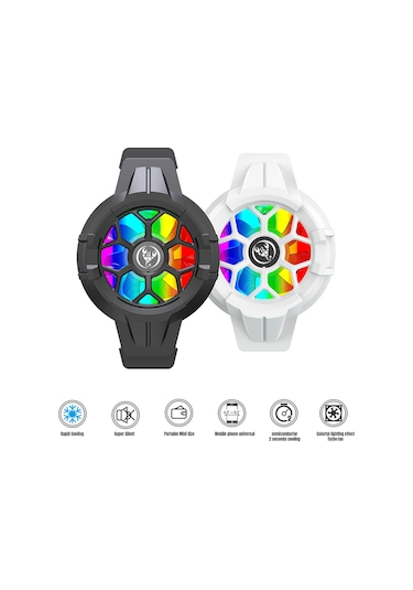 Folinda P10 Telefon Yarıiletken Soğutucu: Çift Yönlü Genişletilebilir, Hızlı Soğuma, Yüksek Performanslı Fan, Düşük Gürültü, 4-6.5 İnç Uyumlu Beyaz Beyaz