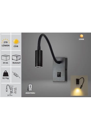 Noas 3w Duvar Aplik Günışığı - Cordoba Yl85-0302 Gün Işığı