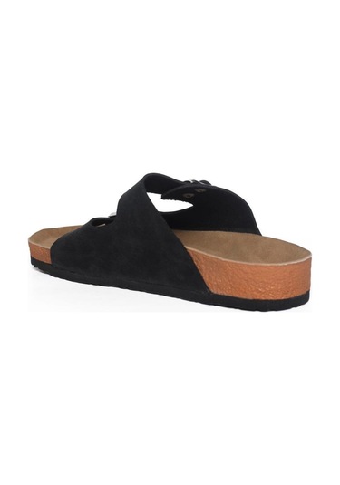 Roy Jones 7001 Siyah Tokalı Comfort Casual Anatomik Terlik Siyah