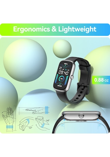 Geeroyoo JZR-GY Kalp Atışı Ip68 Takipçi Adım & Kalori Sayacı Aktivite Siyah Akıllı Saat (İthalatçı Garantili)