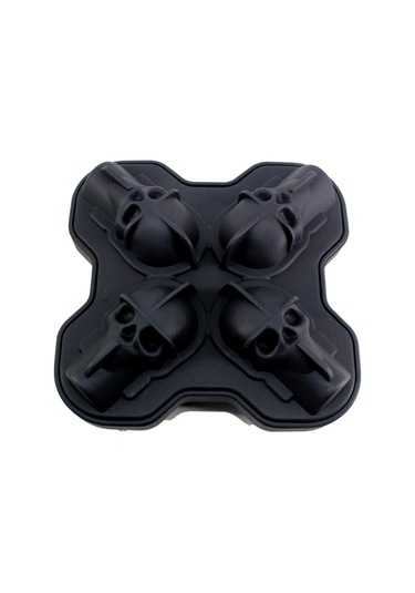 Xiyyadms Gıda Grubu Silikon Kafa Şekilli Buz Kalıbı - 4'lü Eski Tip, Esnek, Temizlenmesi Kolay, Ev/ofis/club Kullanıma Uygun Çok Renkli