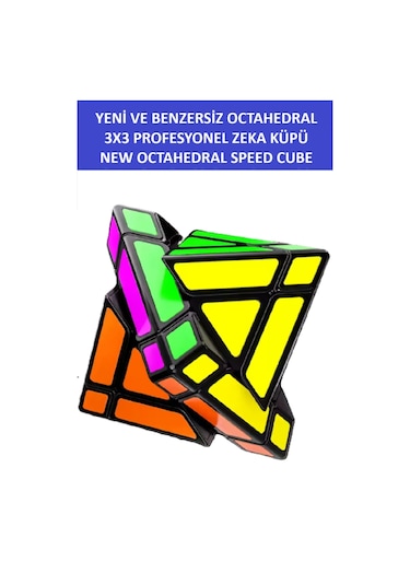 Benzersiz 3x3 Oktahedon Profesyonel Zeka Küpü - Unıque Octahedron Professıonal Speed Cube-sabır Küpü