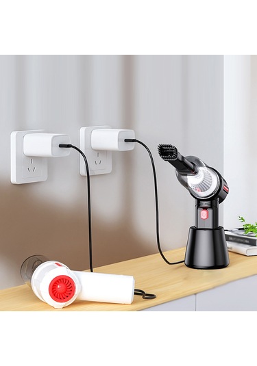 Springsun Kablosuz Elektrikli Süpürge El Tipi Ev Toz Toplayıcı 3'ü 1 Arada Emiş Şişirme Makinesi Güçlü Şişirme Pompası