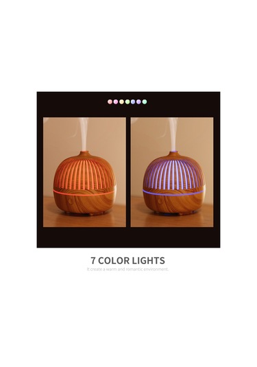 Leezsing 180ml Uçucu Yağ Difüzörü Buharlı Nemlendirici Difüzör 7 Renkli Işıklar Sessiz Otomatik Kapanma Nemlendirici Usb Powered