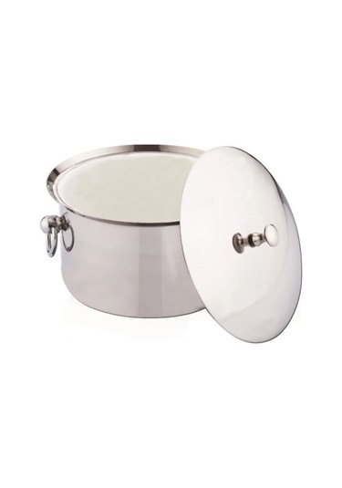 Paslanmaz Çelik Kapaklı Termoslu Buz Kovası 12x9 CM