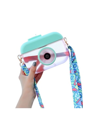 Çocuklar İçin Pratik Ve Şık 400 Ml Plastik Termos, Pembe Renkli Kampanyalı Okul Termosu MAvi