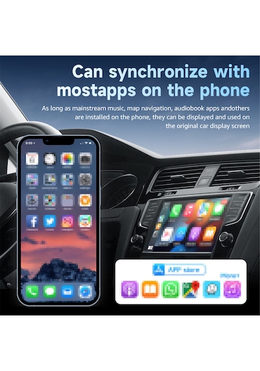 Tenfowee Kablosuz Carplay Adaptörü: Carplay Ve Android Auto İkili Kullanım, Usb Bağlantılı, Multimedia Ve Navigasyon Desteği.