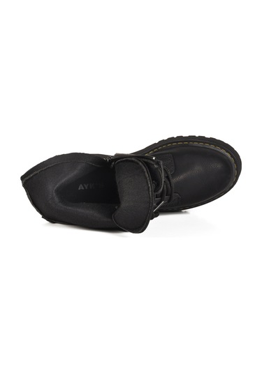 Aspor Siyah Zümrüt Bağcıklı Fermuarlı Kadın Bot Çok Renkli