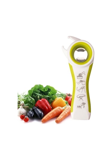 5 Arada 1 Çok Fonksiyonlu Plastik Şişe Açıcı Bira Açıcı Mutfak Aleti Beyaz Ve Yeşil Kırmızı