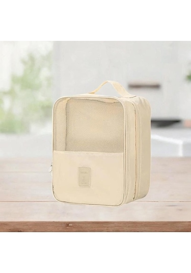 Pazly Suntek Seyahat Ayakkabı Çantası - El, Erkek, Kadın, Saplı, Haki Renk Haki