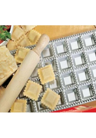 Ravioli & Mantı Tepsisi Kare 36'Lı Gümüş