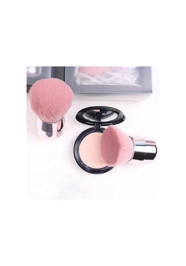 Vkemall Yumuşak Nylon Tüylü Plastik Kollü斜头&yuvarlak Başlı Blush/serbest Toz/fondöten Makyaj Fırçası - Taşınabilir Ve Dayanıklı