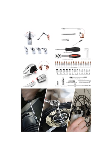 Staxx Power CRV46 46 Parça Otomatik Cırcırlı 1/4" Lokma Takımı