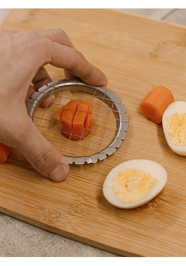 Kitchen Planet El Tipi Sebze Doğrayıcı Vinegretnik Yumurta Dilimleyici Salata Kasesi 8 Mm 200284755 Gri