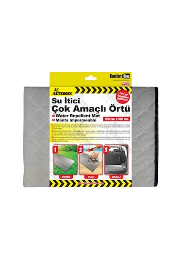 Automix Su İtici Çok Amaçlı Sızdırmaz Örtü Araç İçi Evcil Haycan Altılığı Araç Bagaj Piknik Örtüsü 150x100cm Üniversal
