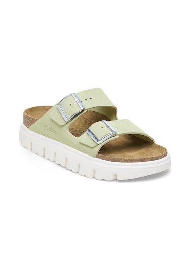 Birkenstock Arizona Chunky Vl Soluk Yeşil Çift Tokalı Kadın Terlik 1026888 V Yeşil