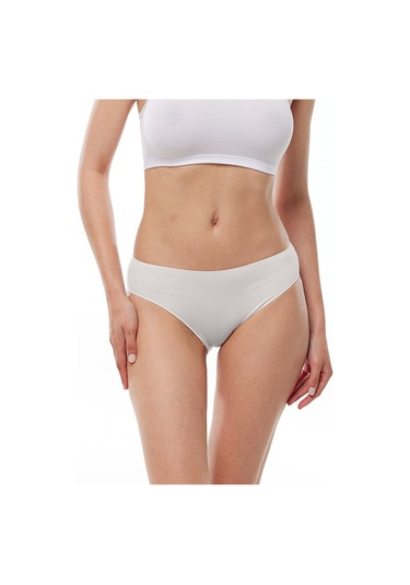 Malabadi Kadın Ekru 6 Lı Paket Modal Dar Kalıp Ara Bel Slip Külot 187 Ekru