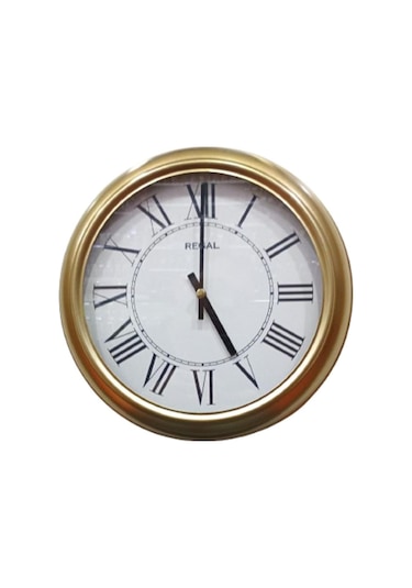 Regal 4290 Gwr Özel Seri Metal Kasa Akar Sessiz Saniyeli Duvar Saati Çok Renkli