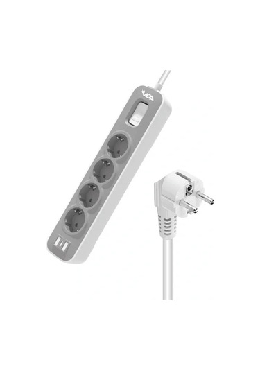 Vea Ve-nova104 A Class 4'lü Anahtarlı 1.5 Metre Grup Priz Standart